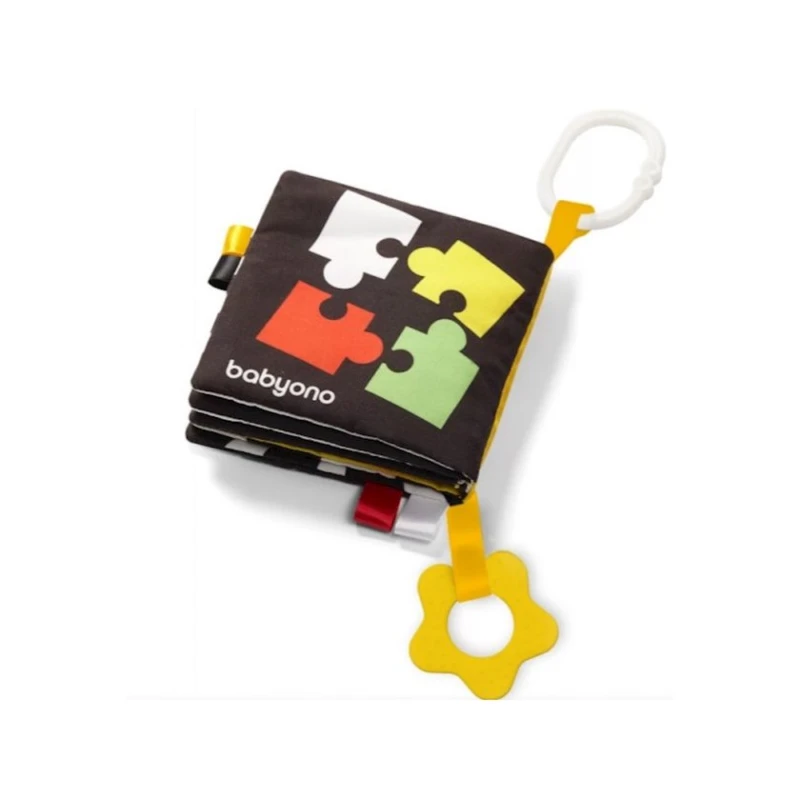 Игрушка-подвеска Babyono Contrast Book, пластик/полиэстер, 12х12х2 см