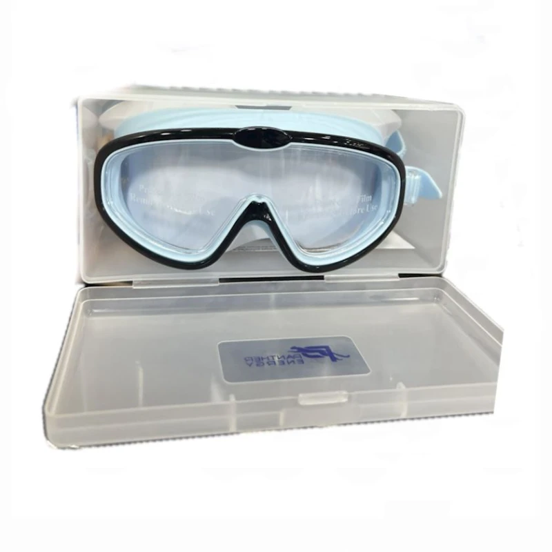 Очки для плавания Panther Energy 158AF, черные/голубые