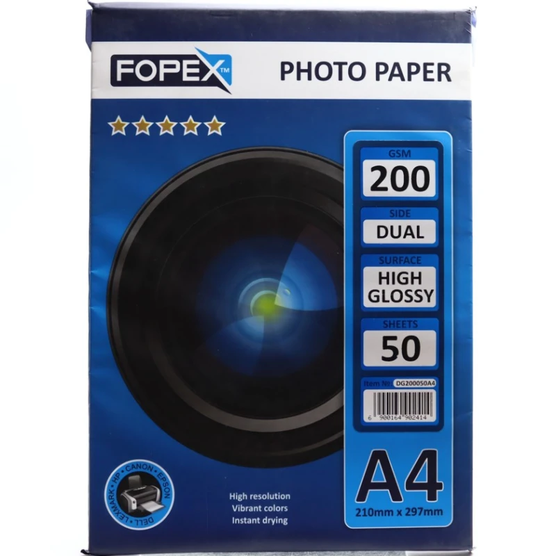 Фотобумага Fopex Dual, A4, 200 гр, 50 стр
