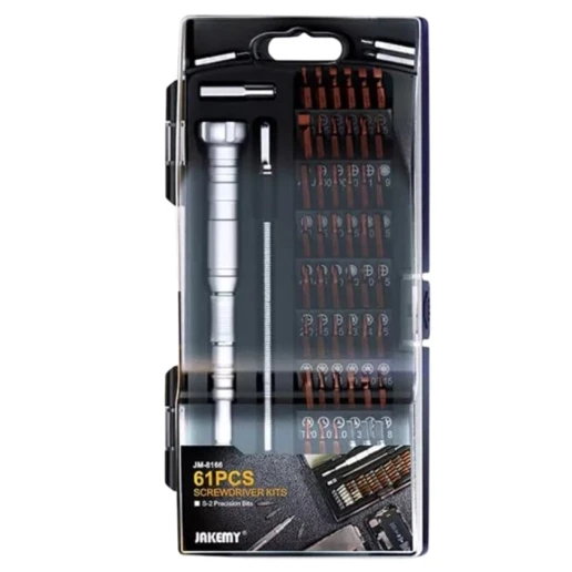 Набор бит с отверткой Jakemy JM-8166 61 в 1-ом, черный