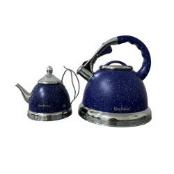 Набор чайников HausRoland 714-6, чайник 4.5 л + заварной чайник 1 л, нержавеющая сталь, синий