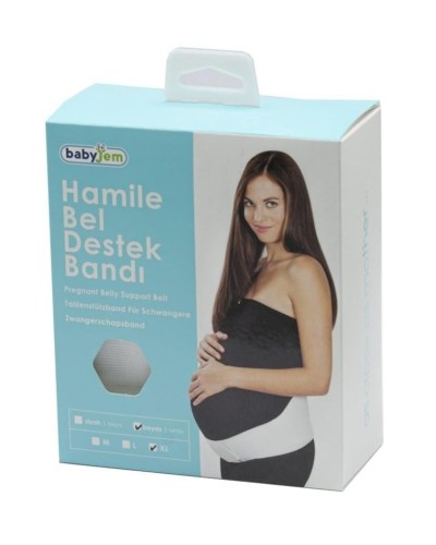 Bandaj kəməri hamilələr üçün BabyJem XL, ağ
