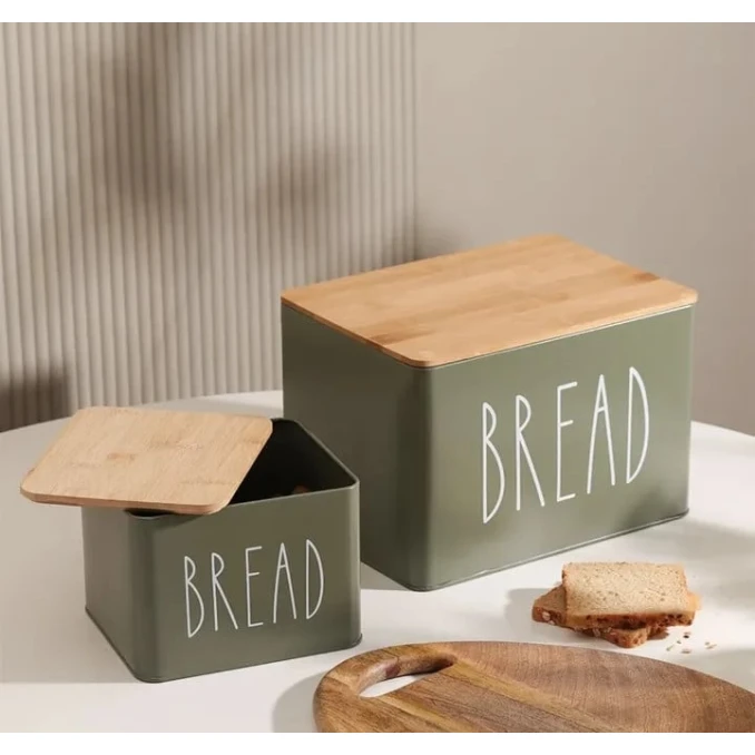 Çörək saxlama qabı dəsti, 2 əd, yaşıl