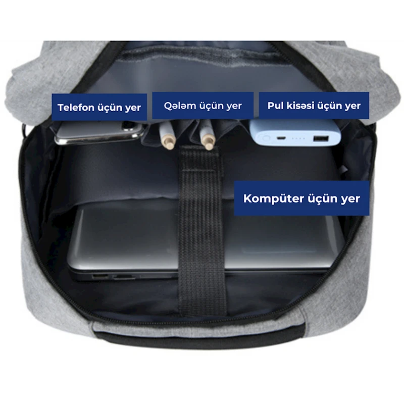 Bel çantası noutbuk üçün ss297 Grey