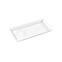 Блюдце Wilmax 996144, белый, фарфор, 23x12.5 см Блюдце Wilmax 996144, белый, фарфор, 23x12.5 см