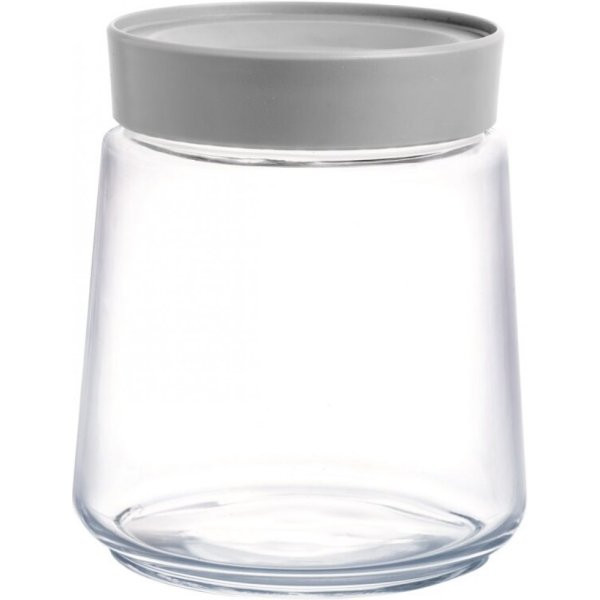 Банка для хранения сыпучих продуктов Luminarc Swing Grey, 750 мл, стекло/пластик, прозрачная/серая