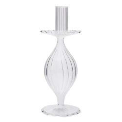 Подсвечник Hom-me 20х8.2 см, стекло, прозрачный