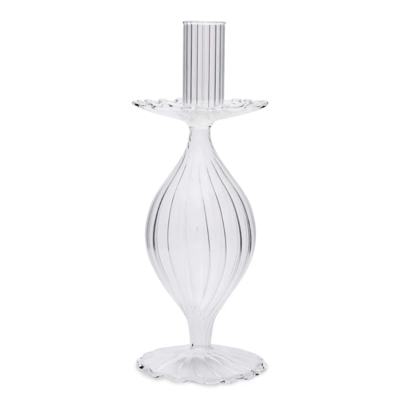 Подсвечник Hom-me 20х8.2 см, стекло, прозрачный Подсвечник Hom-me 20х8.2 см, стекло, прозрачный