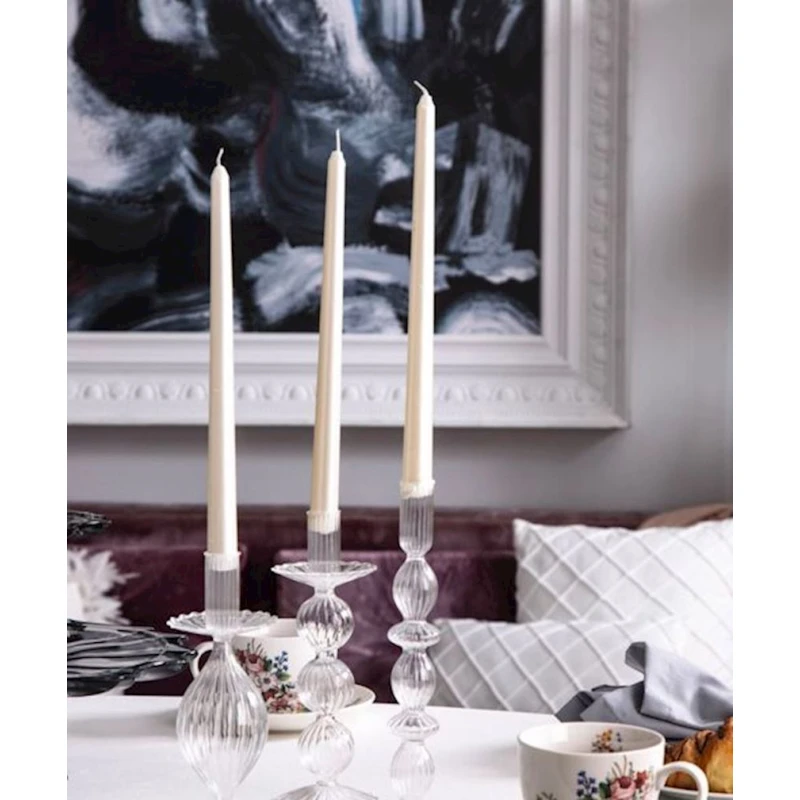 Подсвечник Hom-me 20х8.2 см, стекло, прозрачный Подсвечник Hom-me 20х8.2 см, стекло, прозрачный