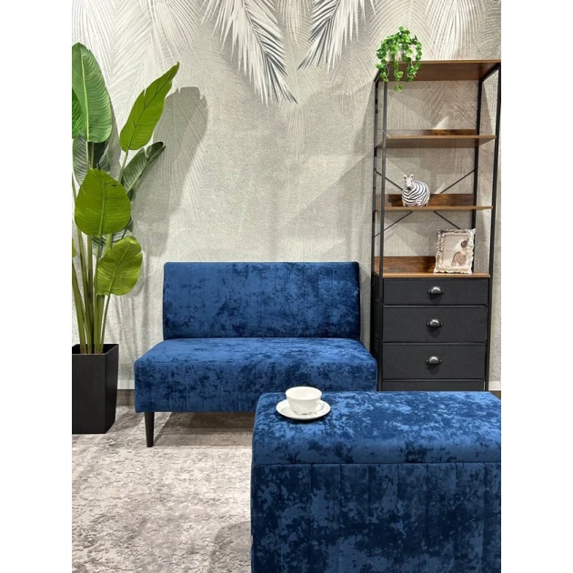 Пуфик 43, ткань, голубой, 40x35x80 см Пуфик 43, ткань, голубой, 40x35x80 см