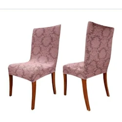 Комплект чехлов на стул Venera №6, универсальный, жаккард, розовый, 70x55 см