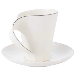 Чайная пара Gipfel Astoria 51889, фарфор, белый, 320 мл