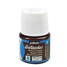 Zərli boya Pebeo parça üçün Setacolor Shimmer Opaque chocolate chip 45 ml, qəhvəyi