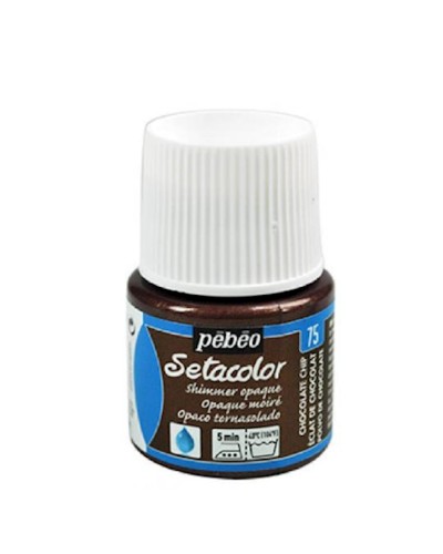 Zərli boya Pebeo parça üçün Setacolor Shimmer Opaque chocolate chip 45 ml, qəhvəyi