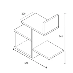 Настенная полка Art Mebel 120, ламинат, 55х55х22 см, коричневая