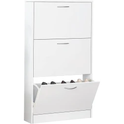 Тумба для обуви Art Mebel, ЛДСП, белая, 30х70х110 см