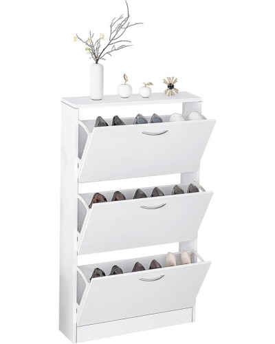 Ayaqqabı üçün tumba Art Mebel, LDSP, ağ, 30х70х110 sm