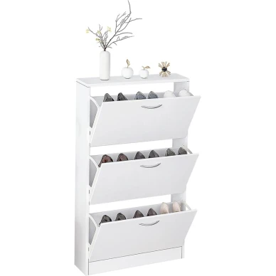 Тумба для обуви Art Mebel, ЛДСП, белая, 30х70х110 см