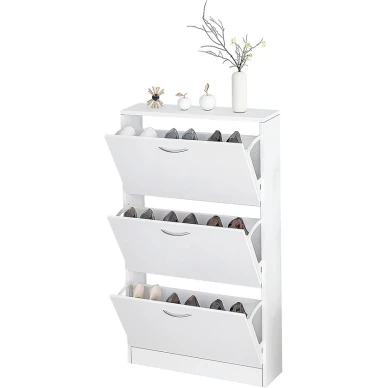 Тумба для обуви Art Mebel, ЛДСП, белая, 30х70х110 см