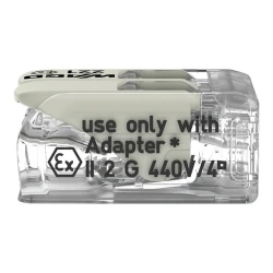 Клемма WAGO 221-482, прозрачная, 2 зажима, 2x4 мм