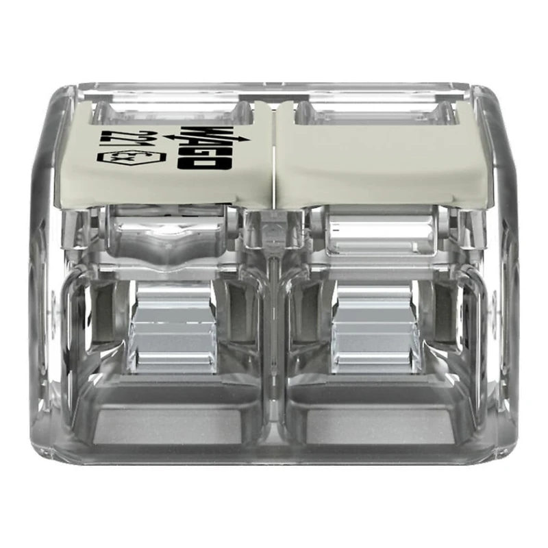 Клемма WAGO 221-482, прозрачная, 2 зажима, 2x4 мм