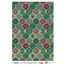Dekupaj üçün düyü kağızı Cadence Metal Leaf Rice Paper Background Gold 020