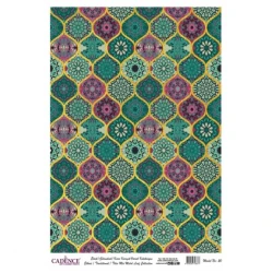 Рисовая бумага для декупажа Cadence Metal Leaf Rice Paper Background Gold 020