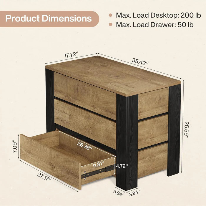 Tumba dəsti ZARR239, laminat, qəhvəyi/qara, 2 əd Tumba dəsti ZARR239, laminat, qəhvəyi/qara, 2 əd