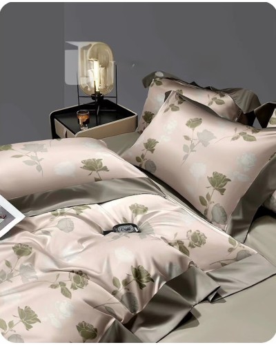Yataq dəsti MiraNova CTS-424, yorğan üzü 200x220 sm, mələfə 240x260 sm, yastıq üzü 50x70 sm, ikinəfərlik, satin, rəngbərəng