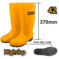 Резиновые сапоги Ingco SSH092L.42, оранжевый, ПВХ, размер 42