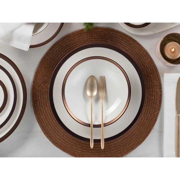 Сервиз обеденный Porland Copper Line 04ALM005616, 27 предметов, белый