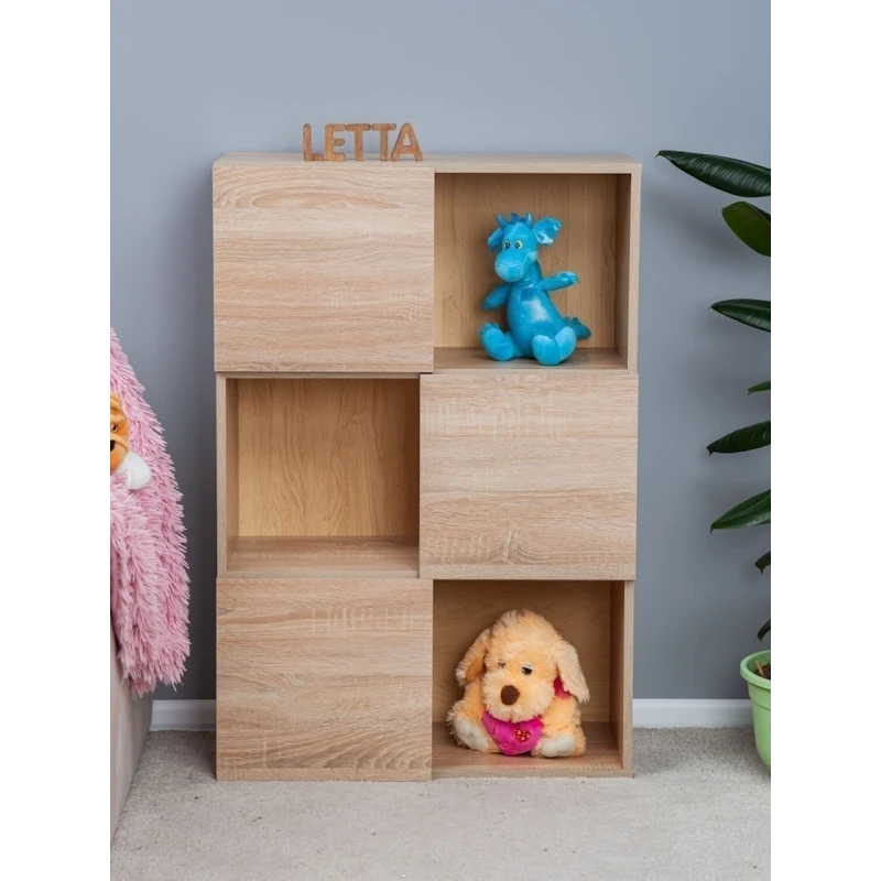 Стеллаж Letta, бежевый, ЛДСП, 106x71x29 см