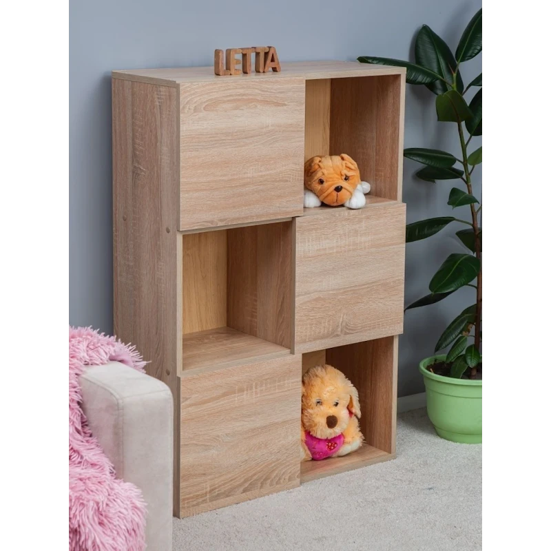 Стеллаж Letta, бежевый, ЛДСП, 106x71x29 см