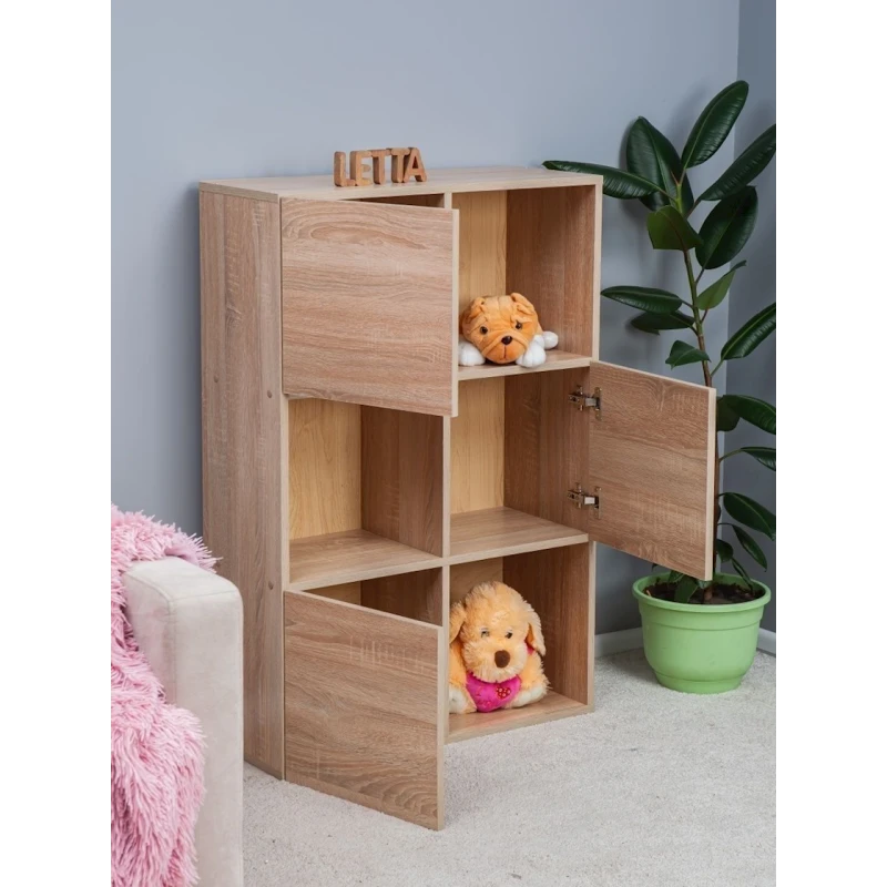 Стеллаж Letta, бежевый, ЛДСП, 106x71x29 см