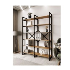 Stellaj 3563_LoftBruno6LongVotan, 150x40x200 sm, LDSP, qəhvəyi