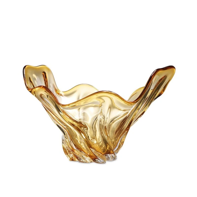 Декоративная чаша Eichholtz Ace, 42x27x25 см, стекло, желтый Декоративная чаша Eichholtz Ace, 42x27x25 см, стекло, желтый