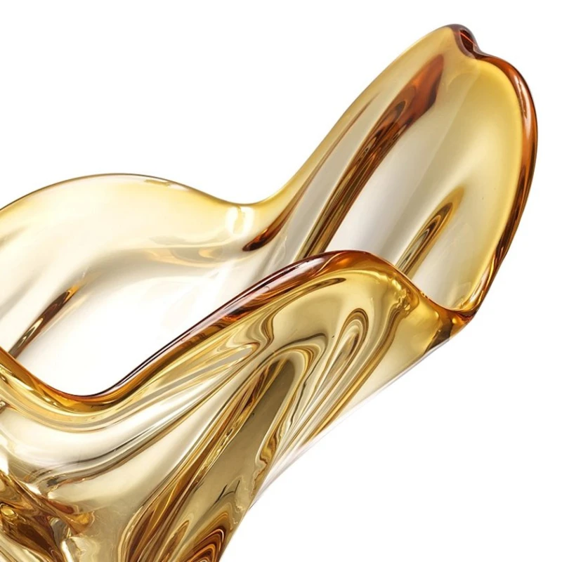 Декоративная чаша Eichholtz Ace, 42x27x25 см, стекло, желтый Декоративная чаша Eichholtz Ace, 42x27x25 см, стекло, желтый