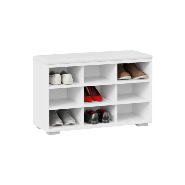 Подставка для обуви Art Mebel 62, ламинат, белая, 90х100х30 см Подставка для обуви Art Mebel 62, ламинат, белая, 90х100х30 см