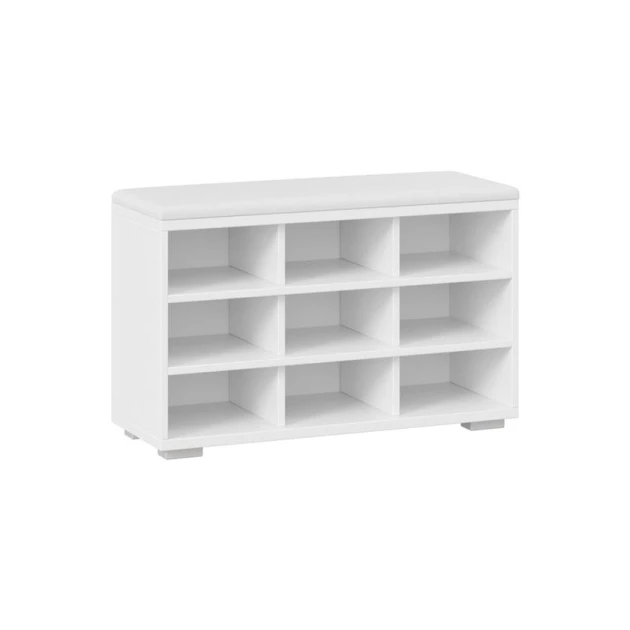 Подставка для обуви Art Mebel 62, ламинат, белая, 90х100х30 см Подставка для обуви Art Mebel 62, ламинат, белая, 90х100х30 см