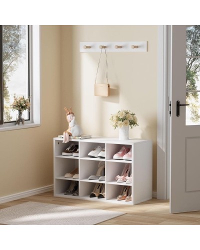Ayaqqabı üçün altlıq Art Mebel 62, laminat, ağ, 90x100x30 sm