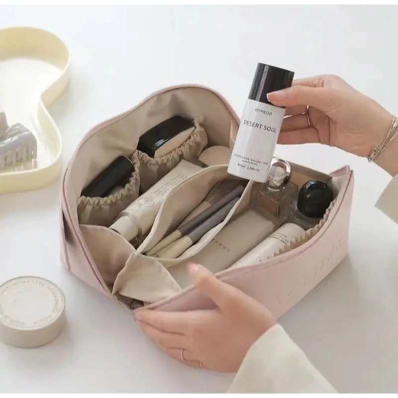 Косметичка, искусственная кожа, розовая 23x11x10 см