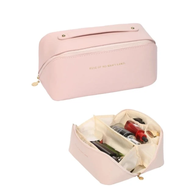 Косметичка, искусственная кожа, розовая 23x11x10 см