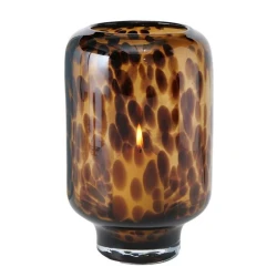 Подсвечник Hom-me 22 см, стекло, коричневый