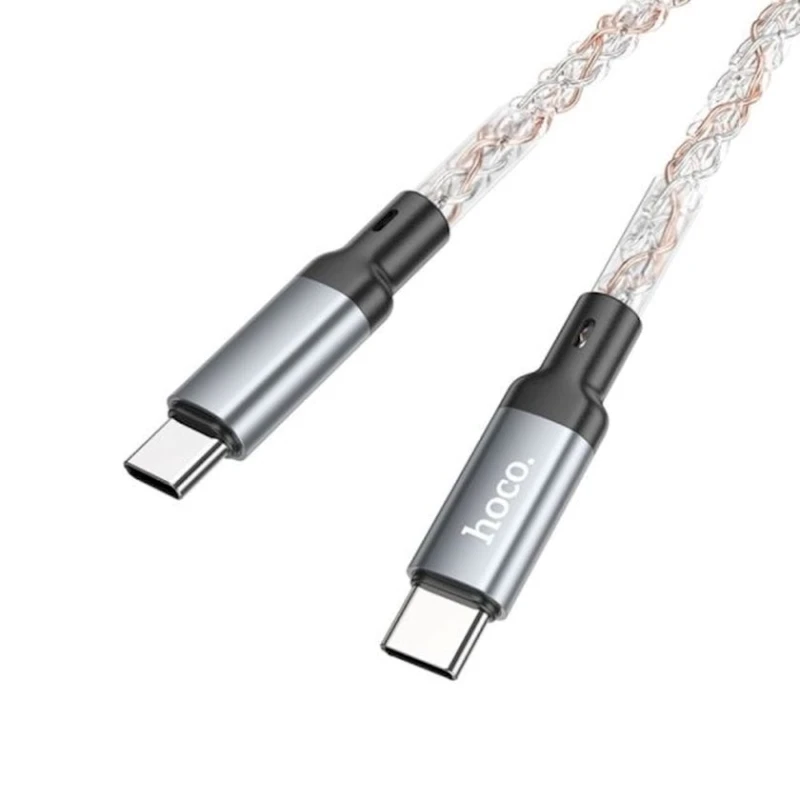 USB кабель Hoco U112 Type-C to Type-C 1.2м серый