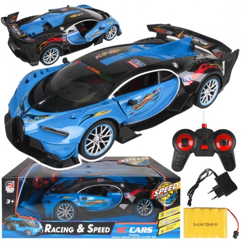 Radio ilə idarə olunan idman avtomobili, mavi