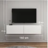 Тумба под ТВ ev_12116160, ламинат, белая, 160x35x37 см