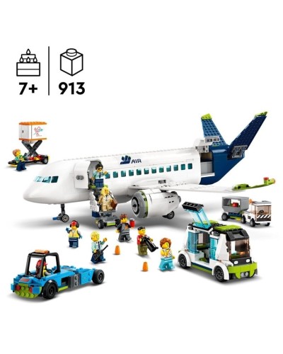 Konstruktor LEGO City Passenger Airplane 60367, 913 parça, 7 yaşdan
