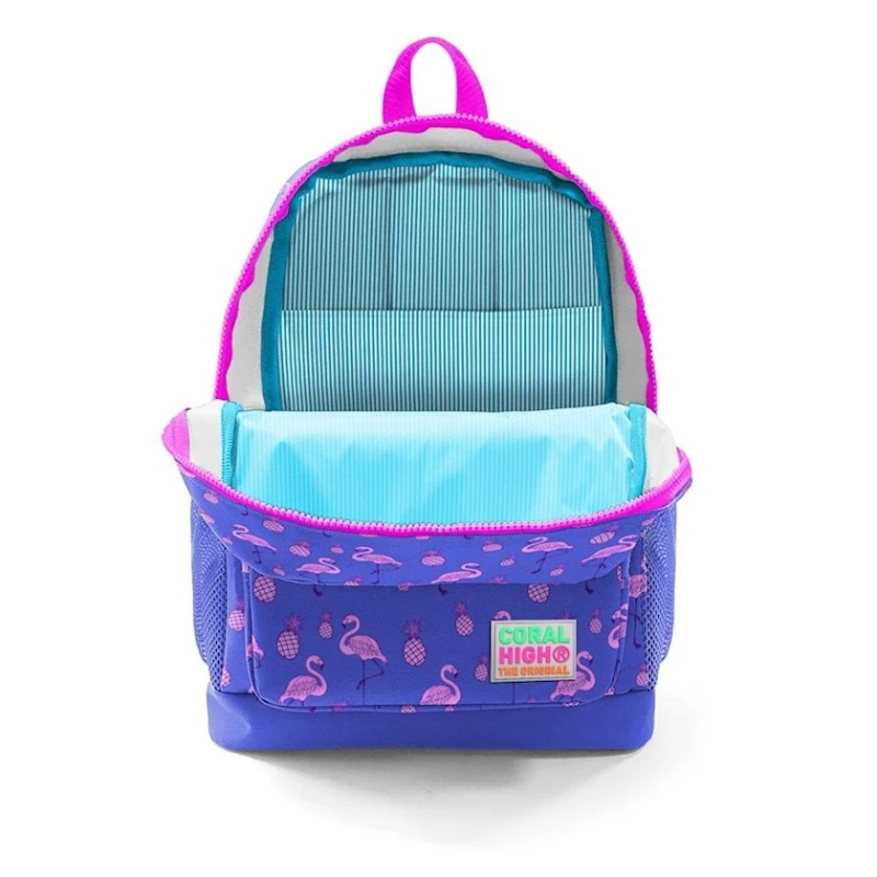 Məktəbli bel çantası Coral High 23112, göy/çəhrayı