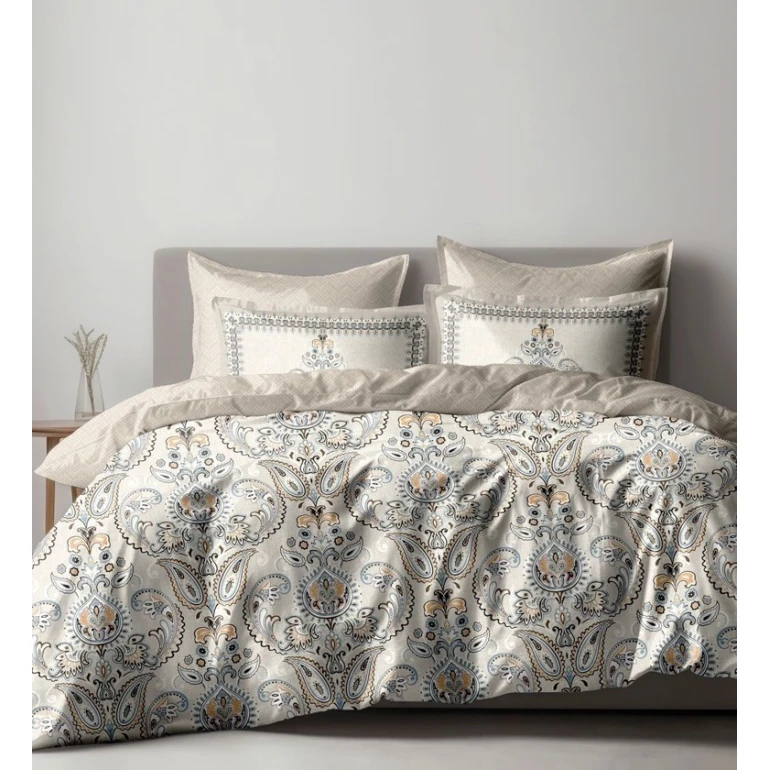 Комплект постельного белья MiraNova SF-749, пододеяльник 200x220 см, простыня 250x250 см, наволочка 50x70 см, двуспальный, хлопок, бежевый