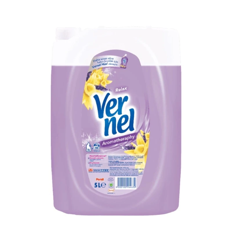 Кондиционер для белья Vernel Aromatherapy Relax, 5 л, 50 стирок Кондиционер для белья Vernel Aromatherapy Relax, 5 л, 50 стирок